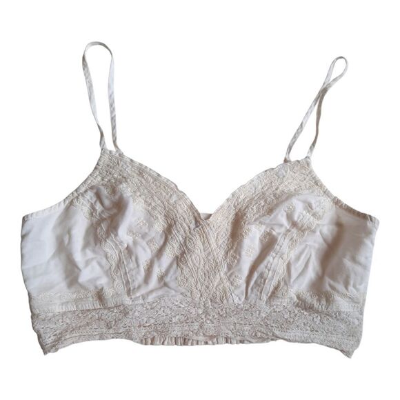 American Eagle Cream Crop Top - Picture 1 of 5